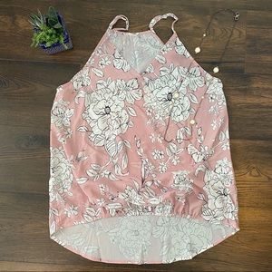 Cute Faux Wrap Tank size L